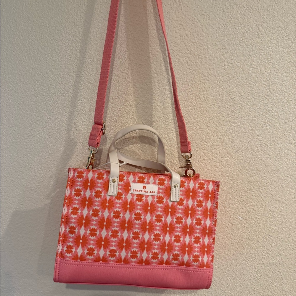 Spartina 449 Floral Pink and White Crossbody Bag